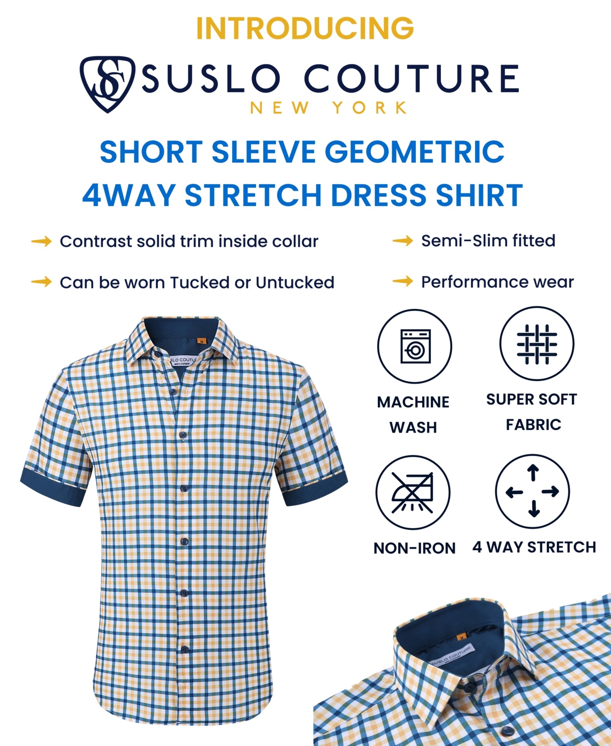 Suslo Couture Men's Slim-fit Geo-print Performance Shirt In Red