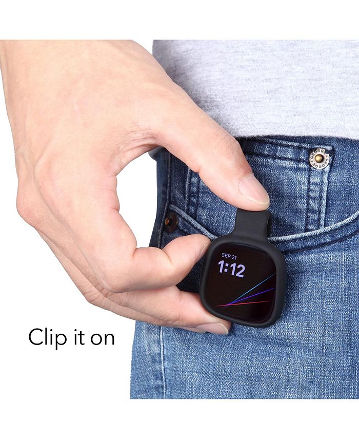 Wasserstein Clip Holder Compatible with Fitbit Sense 2 / Versa 4 Clip