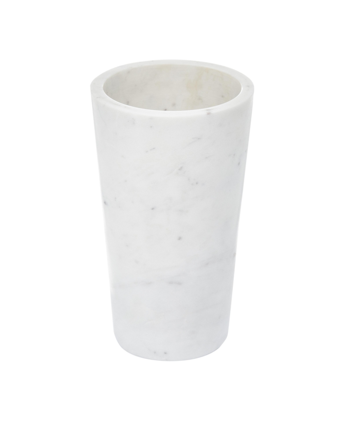 Ab Home 2-in-1 Marble Candle Holder Flower Vase, 3.9" D X 6.9" H In White