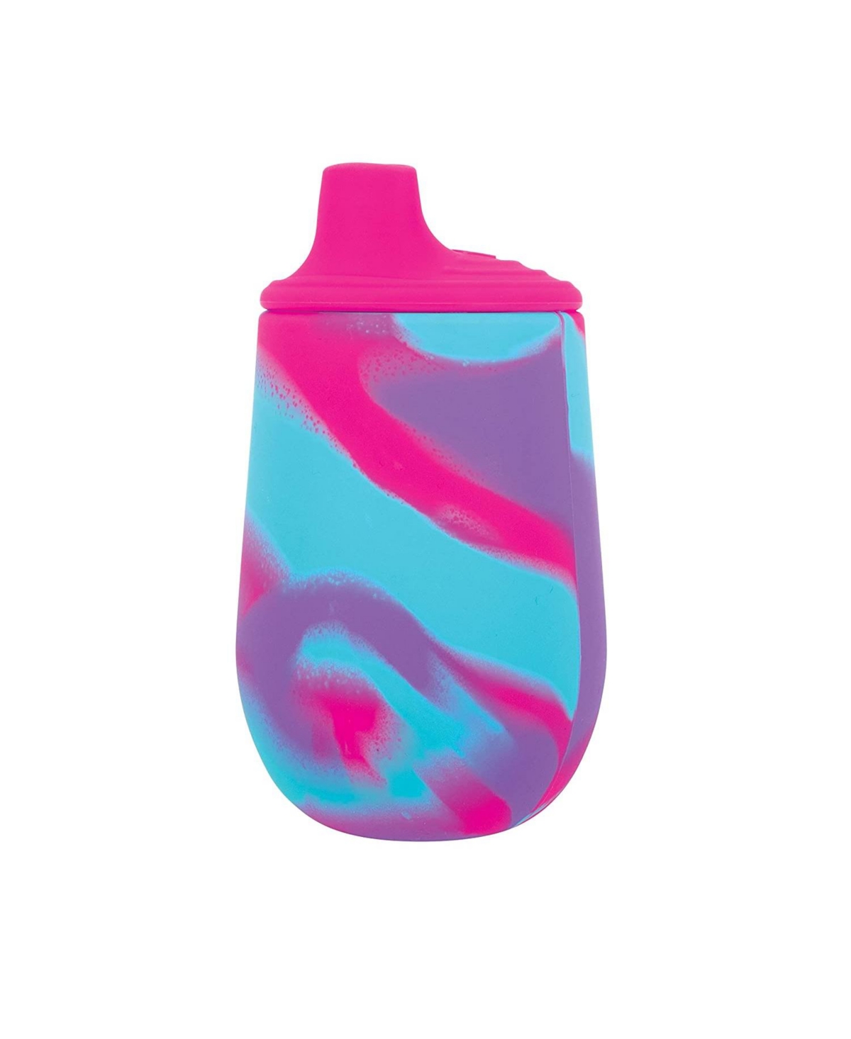 Nuby Silicone Tie-dye Baby First Training Cup, 6oz, Pink/purple In Open Miscellaneous