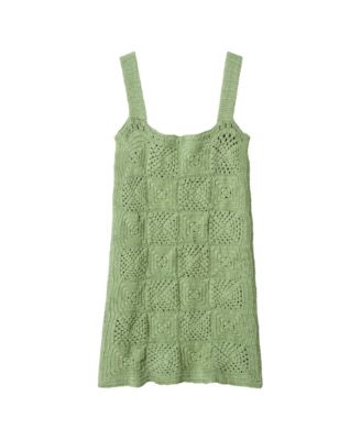 MANGO Women's Crochet Cotton Dress - Macy's