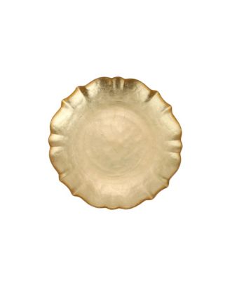 Baroque Glass Cocktail Plate 6" D