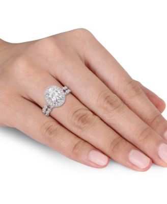 Moissanite Halo Bridal Set (2-1/2 ct. t.w.) in 10k White Gold