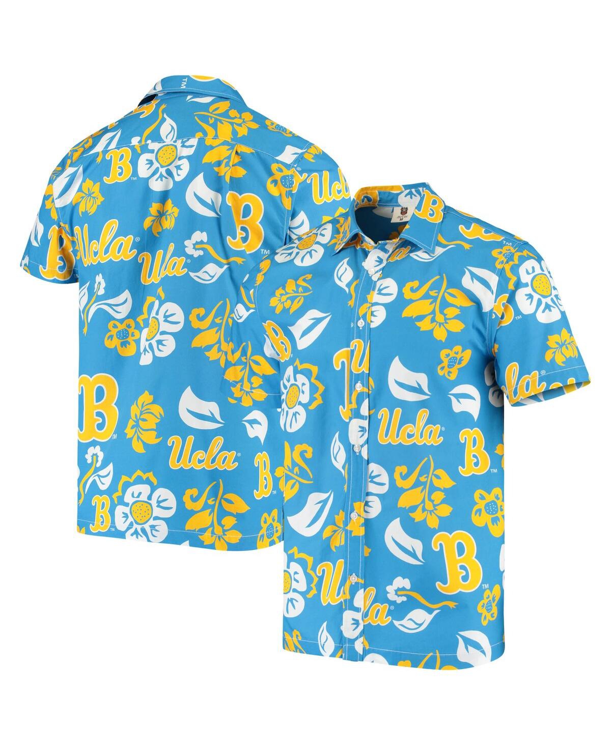 Men's Wes & Willy Blue Ucla Bruins Floral Button-Up Shirt - Blue