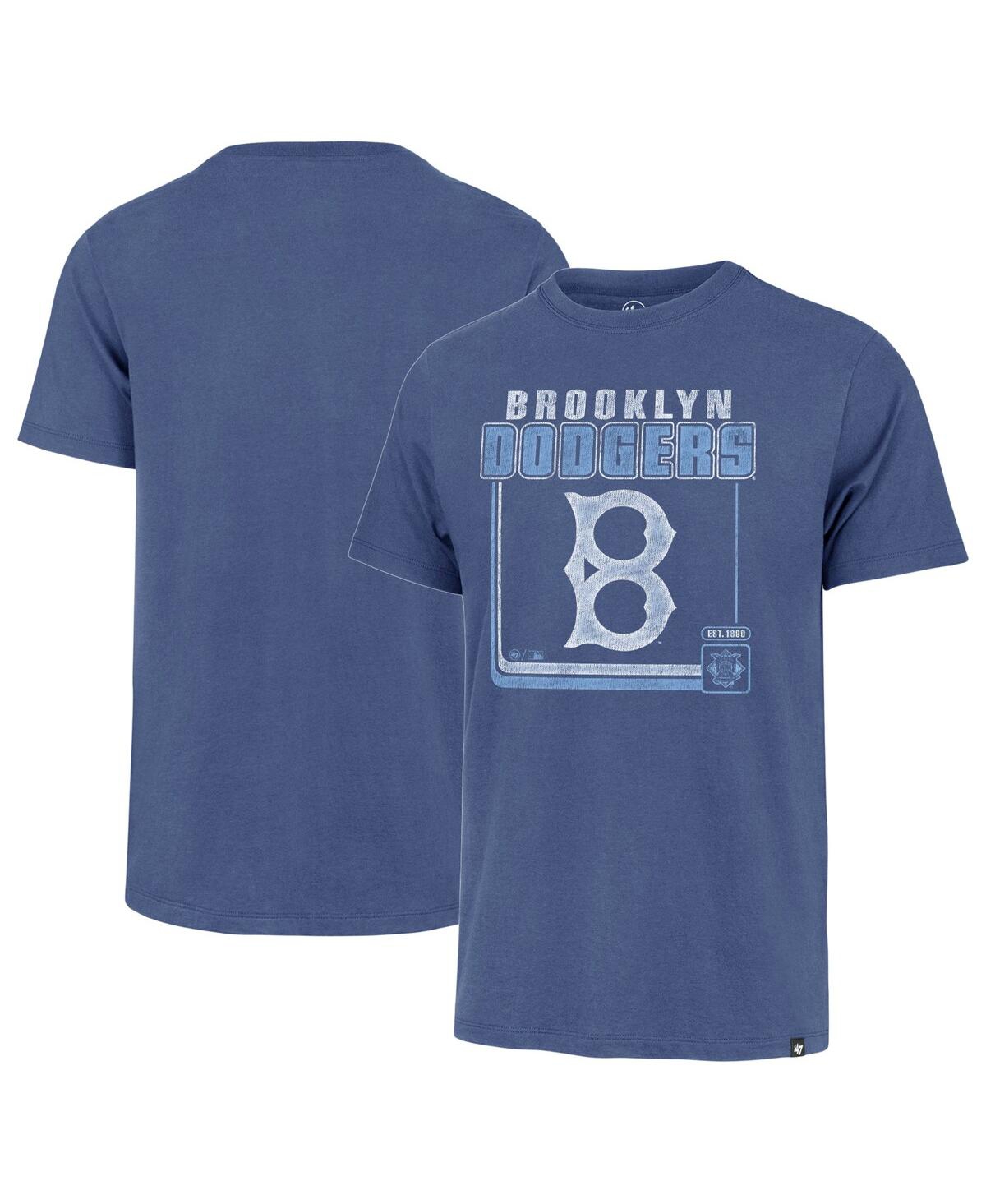 47 Brand Men's ' Royal Brooklyn Dodgers Borderline Franklin T-shirt