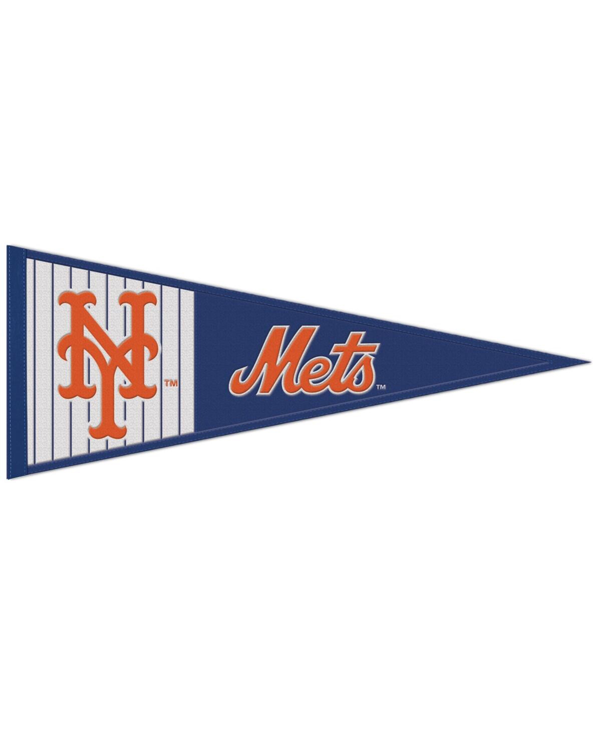Wincraft New York Mets 13" X 32" Wool Primary Logo Pennant In Red,blue