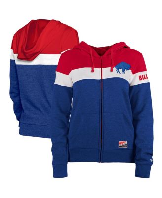 Lids Buffalo Bills New Era Women's Throwback Colorblock Full-Zip Hoodie -  Royal/Red