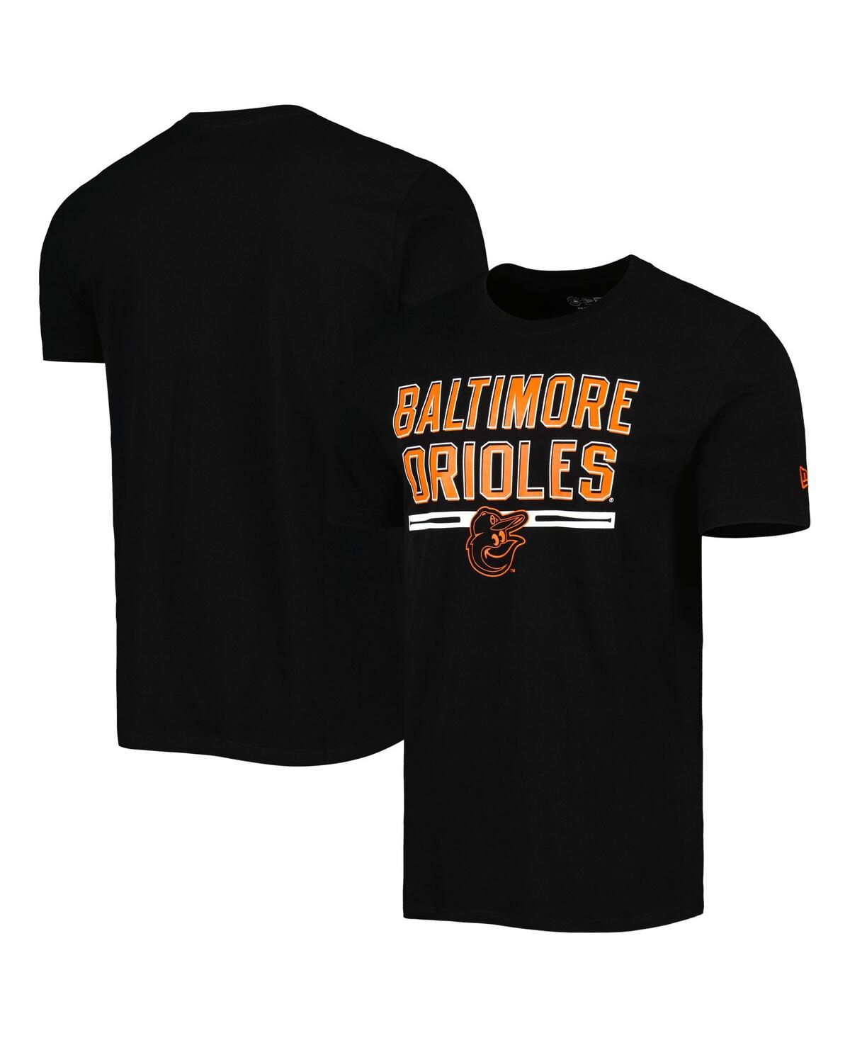 NEW ERA MEN'S NEW ERA BLACK BALTIMORE ORIOLES BATTING PRACTICE T-SHIRT