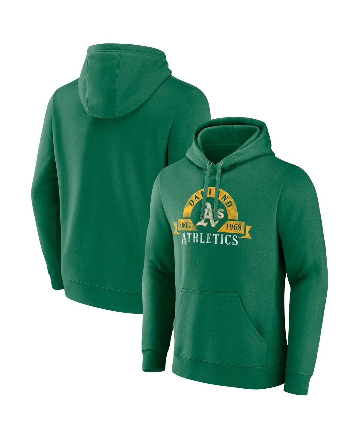 Men's Majestic Kelly Green Oakland Athletics Utility Pullover Hoodie - Kelly Green
