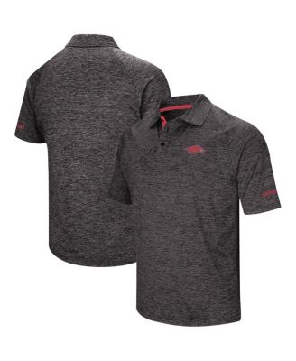 Men's Black Arkansas Razorbacks Big and Tall Down Swing Polo Shirt