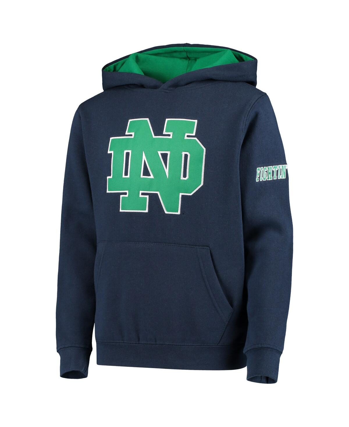 Stadium Athletic Big Boys And Girls  Navy Notre Dame Fighting Irish Big Logo Pullover Hoodie In Navy