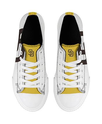 San Diego Padres FOCO Big Logo High Top Canvas Shoes