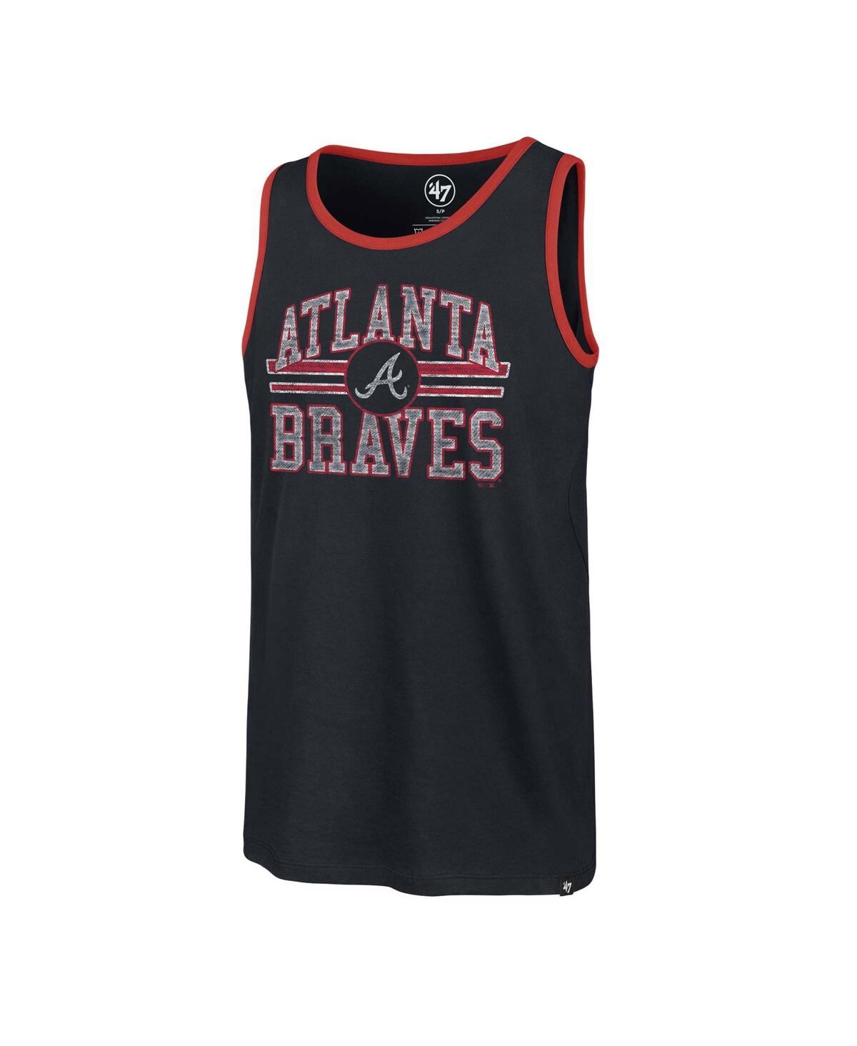 Shop 47 Brand Men's ' Navy Atlanta Braves Winger Franklin Tank Top