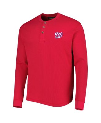 Men's Washington Nationals Red Maverick Long Sleeve T-shirt