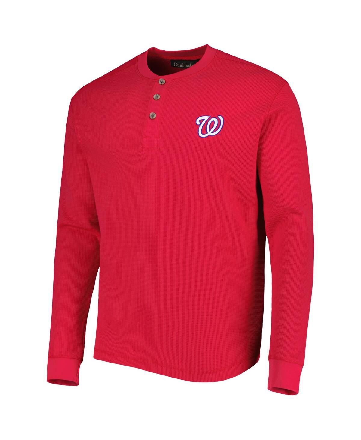 Shop Dunbrooke Men's  Washington Nationals Red Maverick Long Sleeve T-shirt