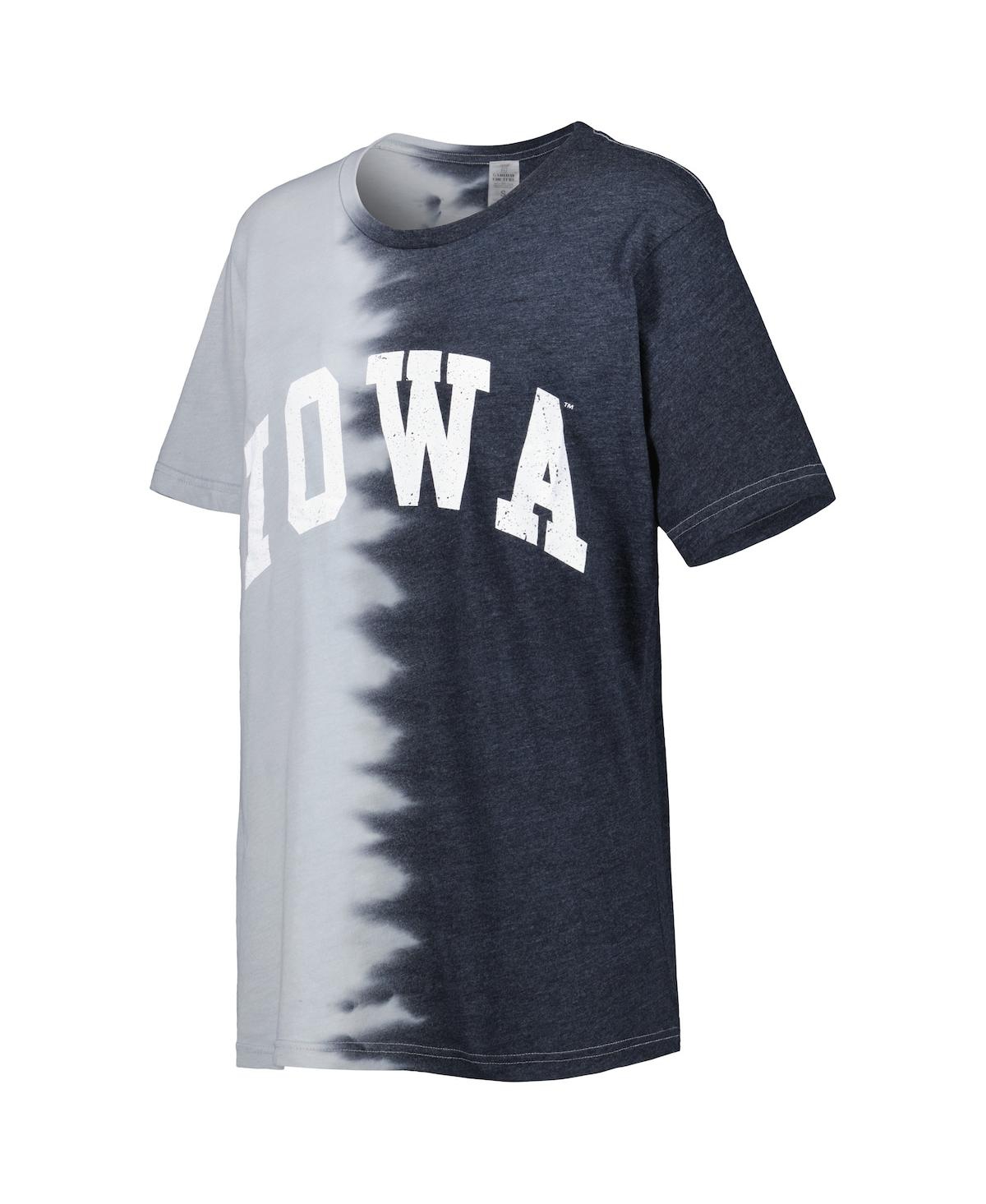 Shop Gameday Couture Women's  Black Iowa Hawkeyes Find Your Groove Split-dye T-shirt