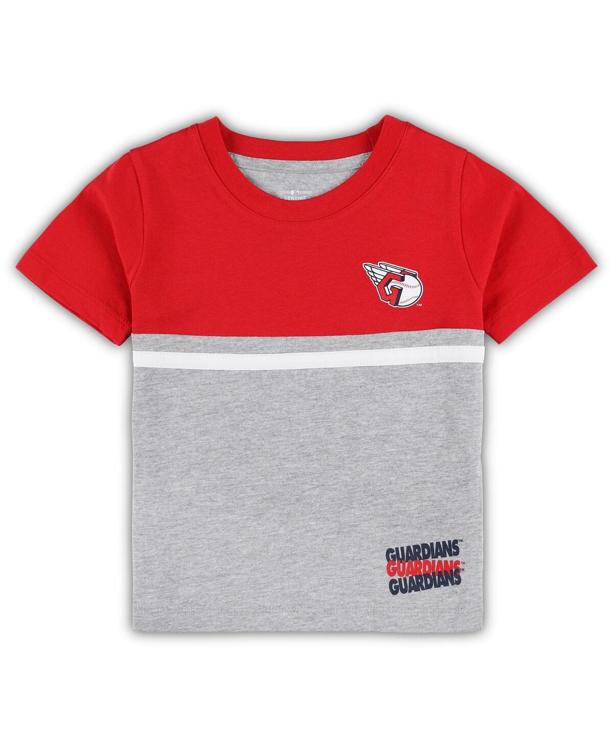 Toddler Boys and Girls Red Cleveland Guardians Batters Box T-shirt and Pants Set - Red