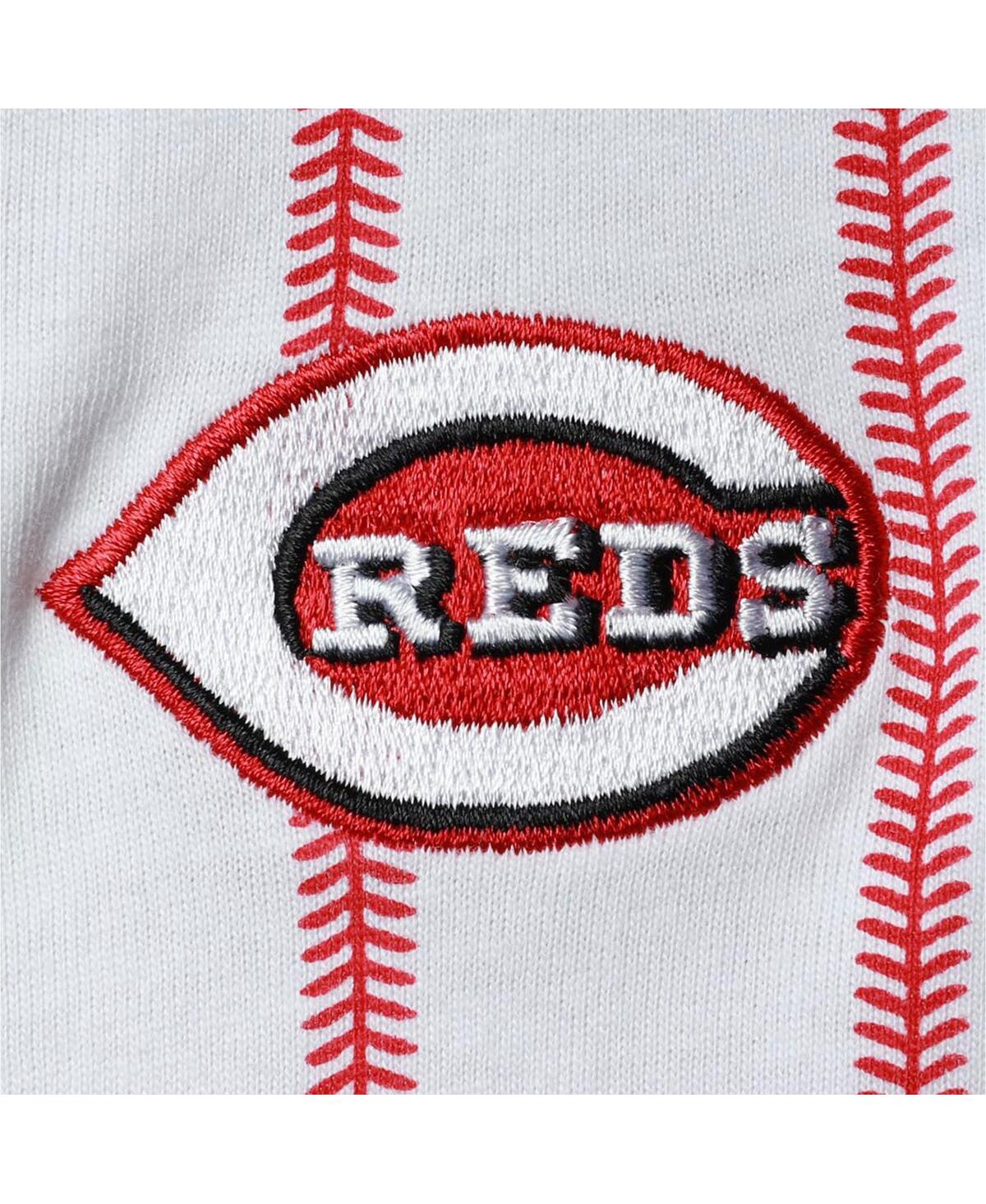 Shop Outerstuff Infant Boys And Girls White Cincinnati Reds Pinstripe Power Hitter Coverall
