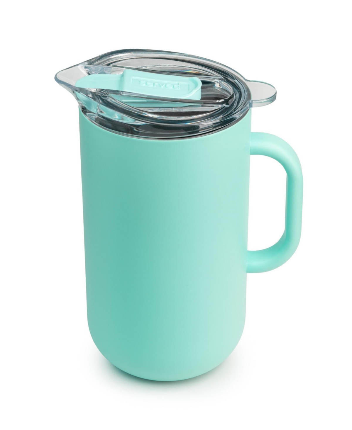 Served Vacuum-insulated Double-walled Copper-lined Stainless Steel Pitcher, 2 Liter In Blue Lemonade