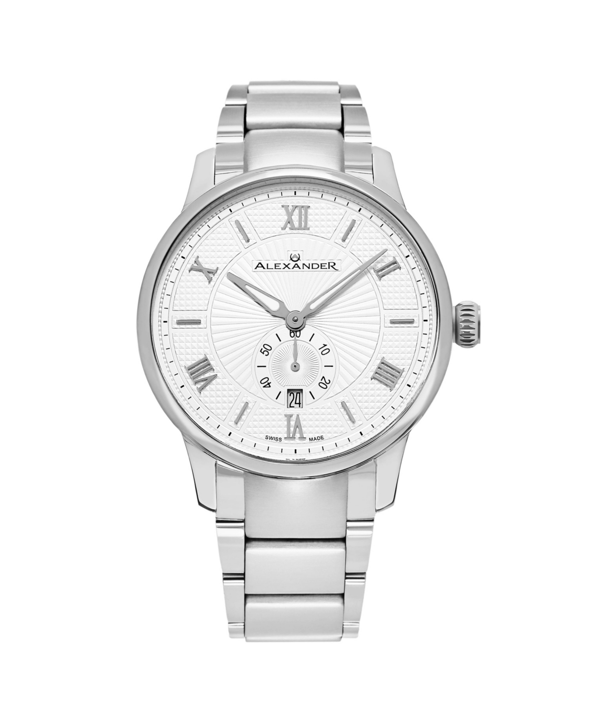 Men's Regalia Silver-tone Stainless Steel , Silver-Tone Dial , 42mm Round Watch - Silver-tone