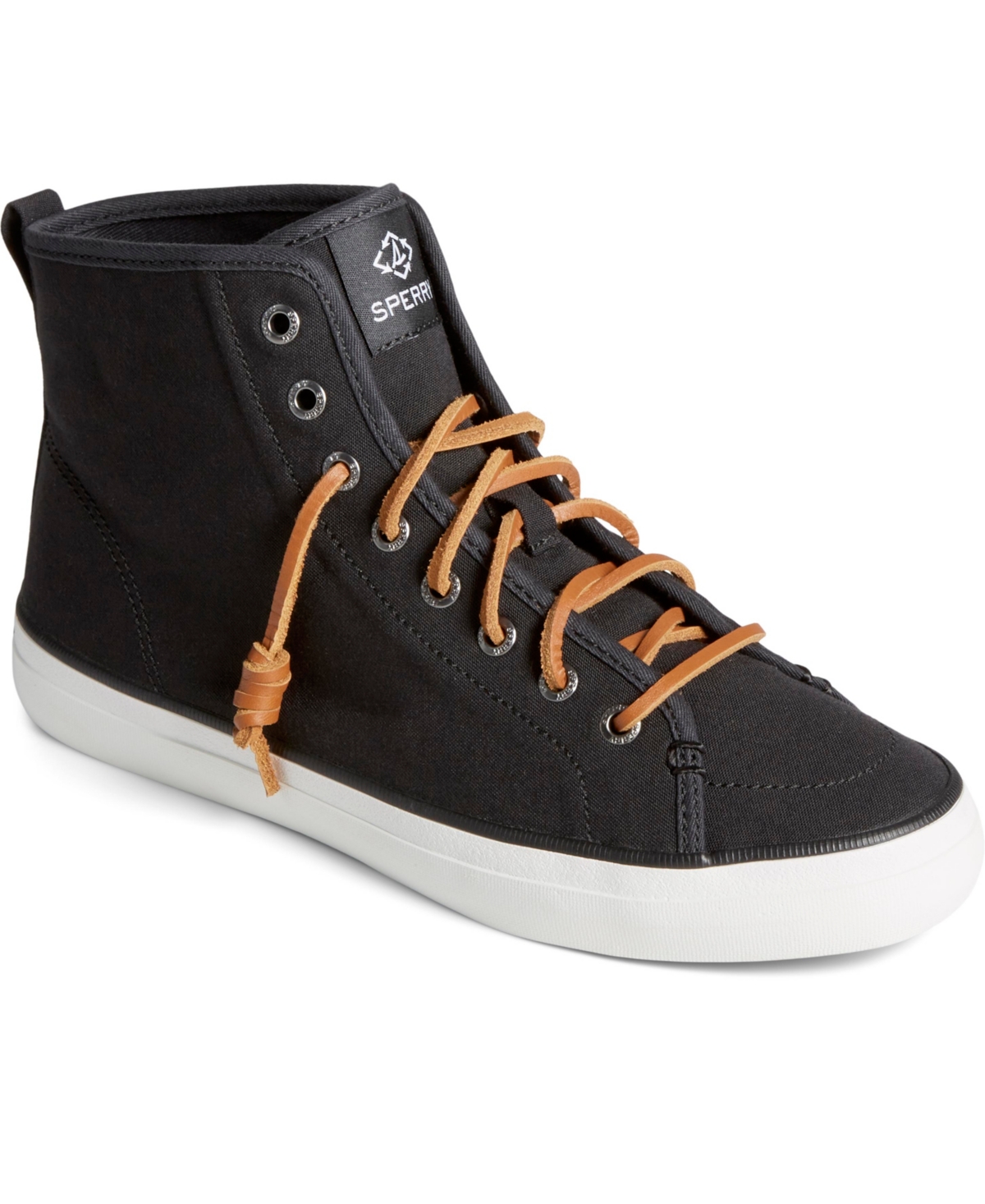 Sperry Women's Crest High Top Textile Sneakers In Black