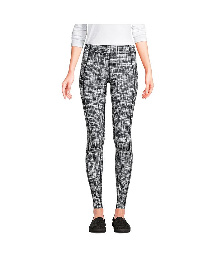 Lands' End Women's Petite Active High Rise Compression Slimming Pocket
