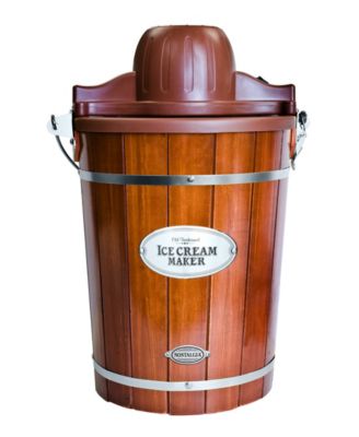 Nostalgia 6 Quart Wood Bucket Ice Cream Maker