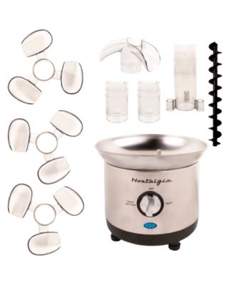 2 Pound Stainless Steel Cascading Fondue Fountain Chocolate, BBQ Sauce, Ranch, Nacho Cheese, Buffalo Sauce