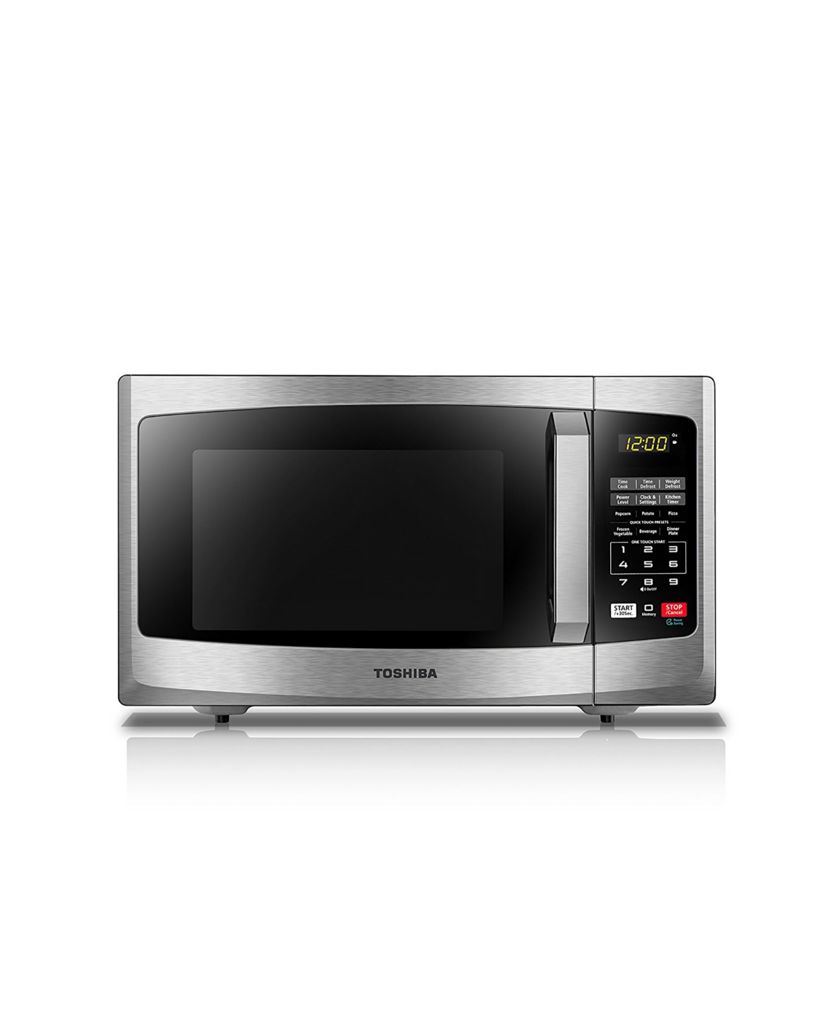 Toshiba 0.9 Cubic Feet Microwave In Stainless Steel