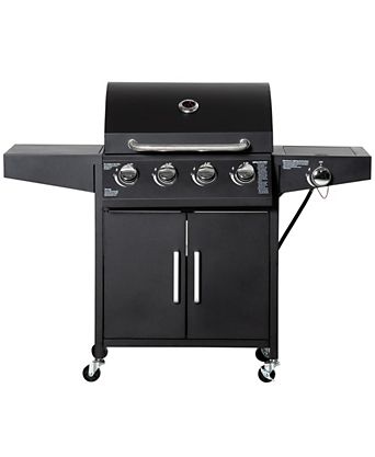4 Burner Propane Gas Grill with Side Burner,