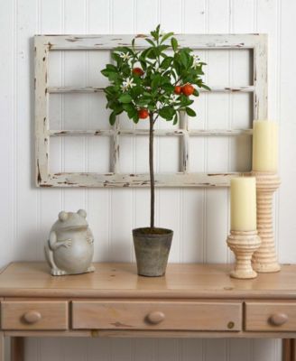 38" Potted Faux Orange Tree