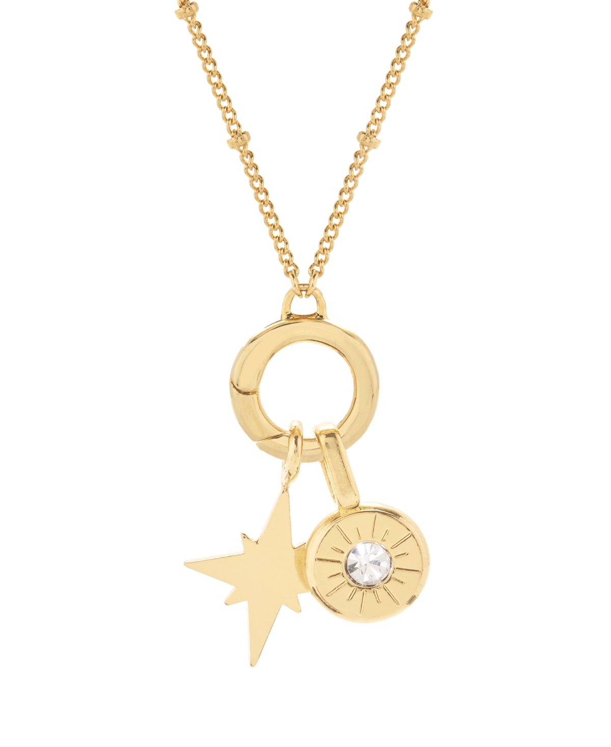 Brook & York Crystal 14k Gold-plated Emily Charm And Necklace Set