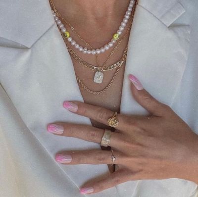 18K Gold Plated Freshwater Pearls with Smilie Face - HaHa Necklace 17" For Women