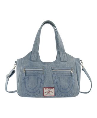 Women's Horseshoe Stitch Denim Satchel