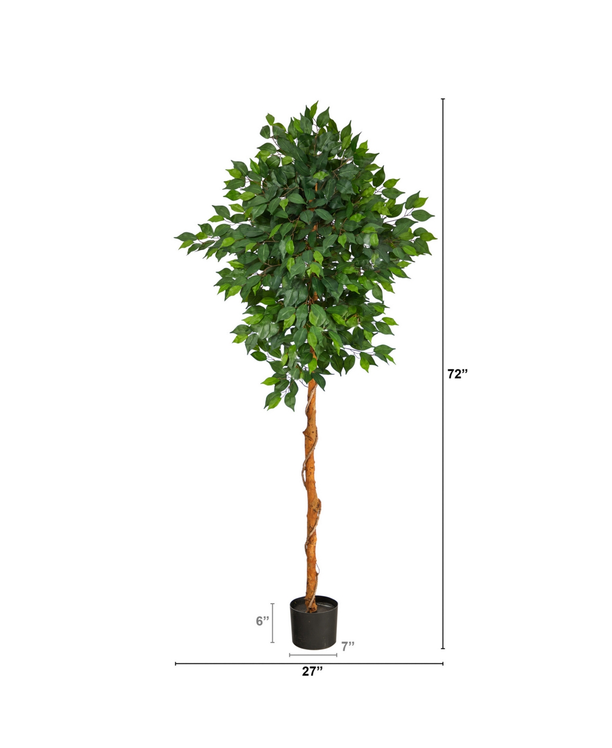 NEARLY NATURAL 6' FICUS ARTIFICIAL TREE 