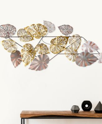 Scattered Leaves Wall Art Decor, 5.5' x 2'