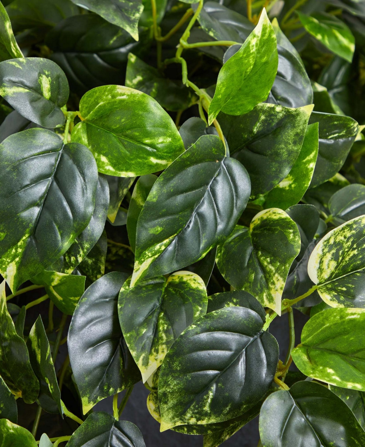 NEARLY NATURAL HANGING POTHOS W/ SLATE PLANTER UV RESISTANT 