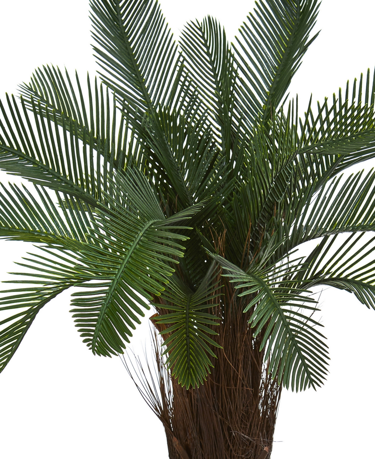 Nearly Natural 40" Cycas Artificial Tree in White Tower Planter Uv Resistant