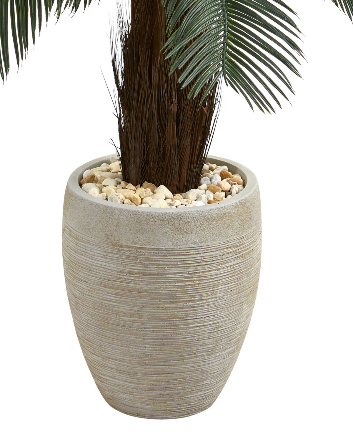 Nearly Natural Cycas Artificial Tree in Oval Planter Uv Resistant
