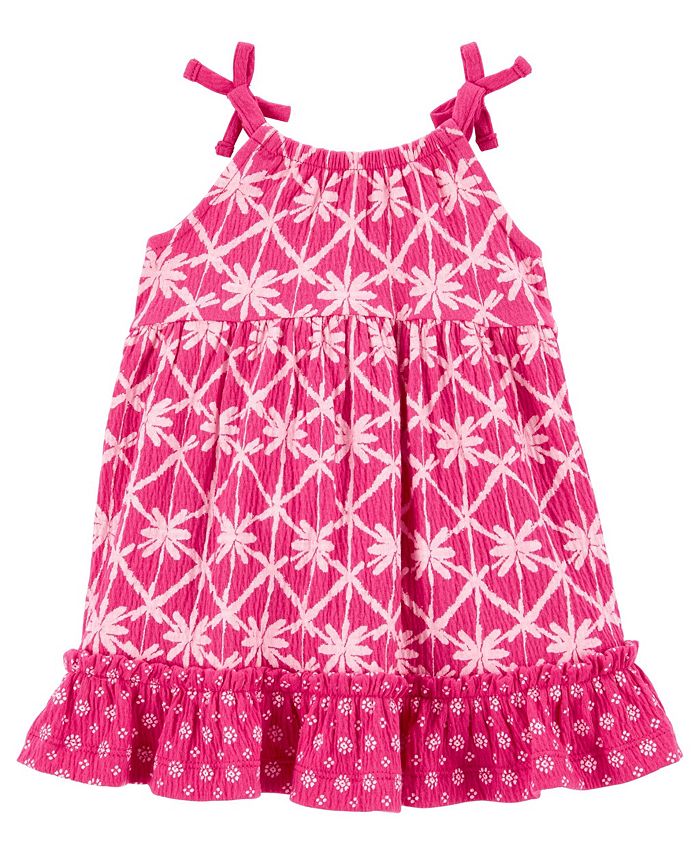 Carter's Baby Girls Geometric Print Crinkle Sleeveless Dress - Macy's