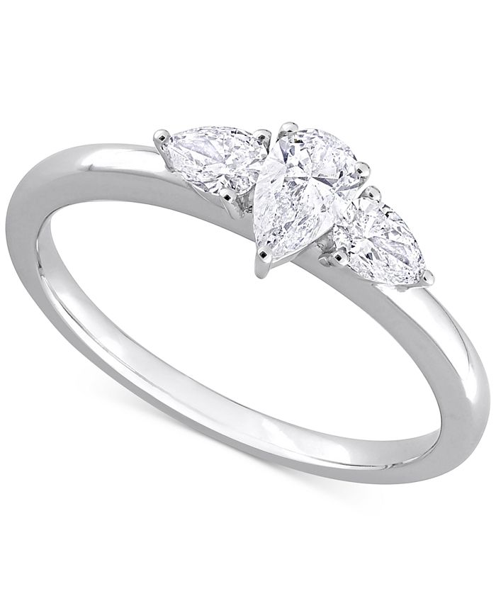 Macy's pear hotsell shaped engagement ring