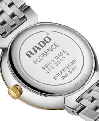 Women's Swiss Florence Classic Diamond (1/20 ct. t.w.) Two-Tone Stainless Steel Bracelet Watch 30mm