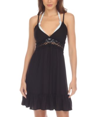 Raviya - Sleeveless Flutter-Hem Cover-Up Dress