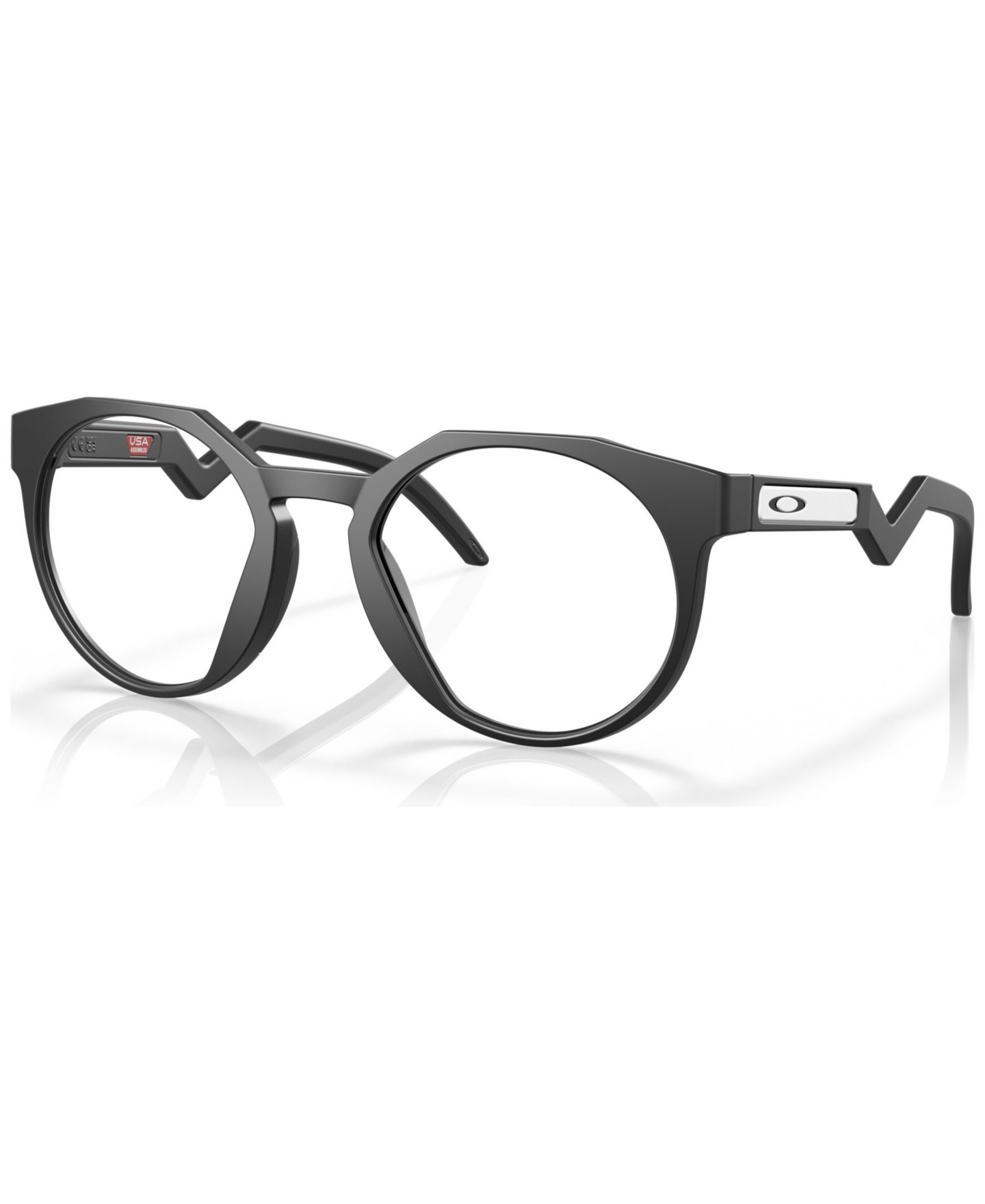 Мужские очки Celine Oakley Man Round Plastic OX8139 Kylian Mbappé Signature Series Hstn Eyeglasses, цвет: Матовый чёрный — фото 1