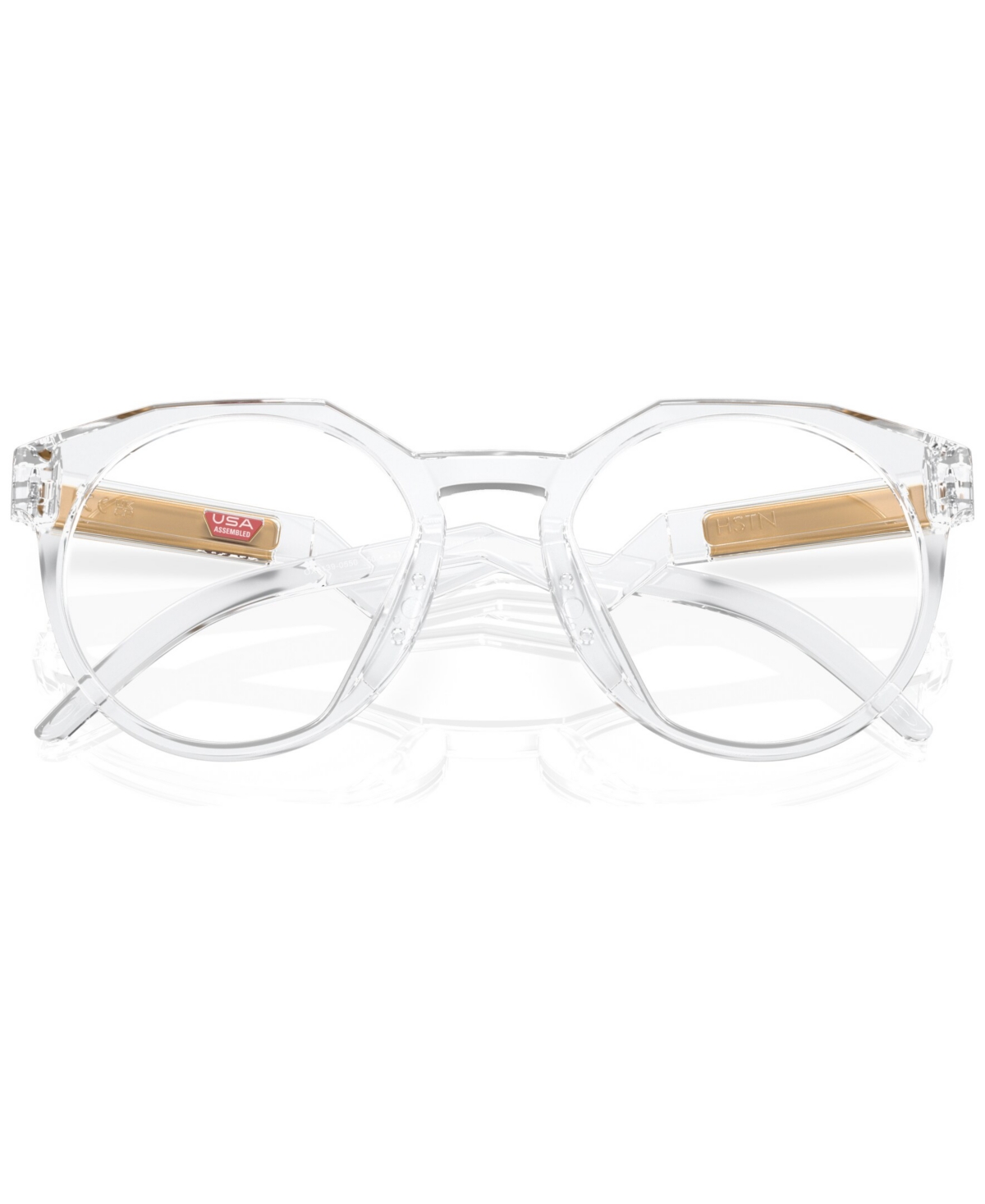 Oakley Men's Round Eyeglasses, Ox8139 50 In Polished Clear