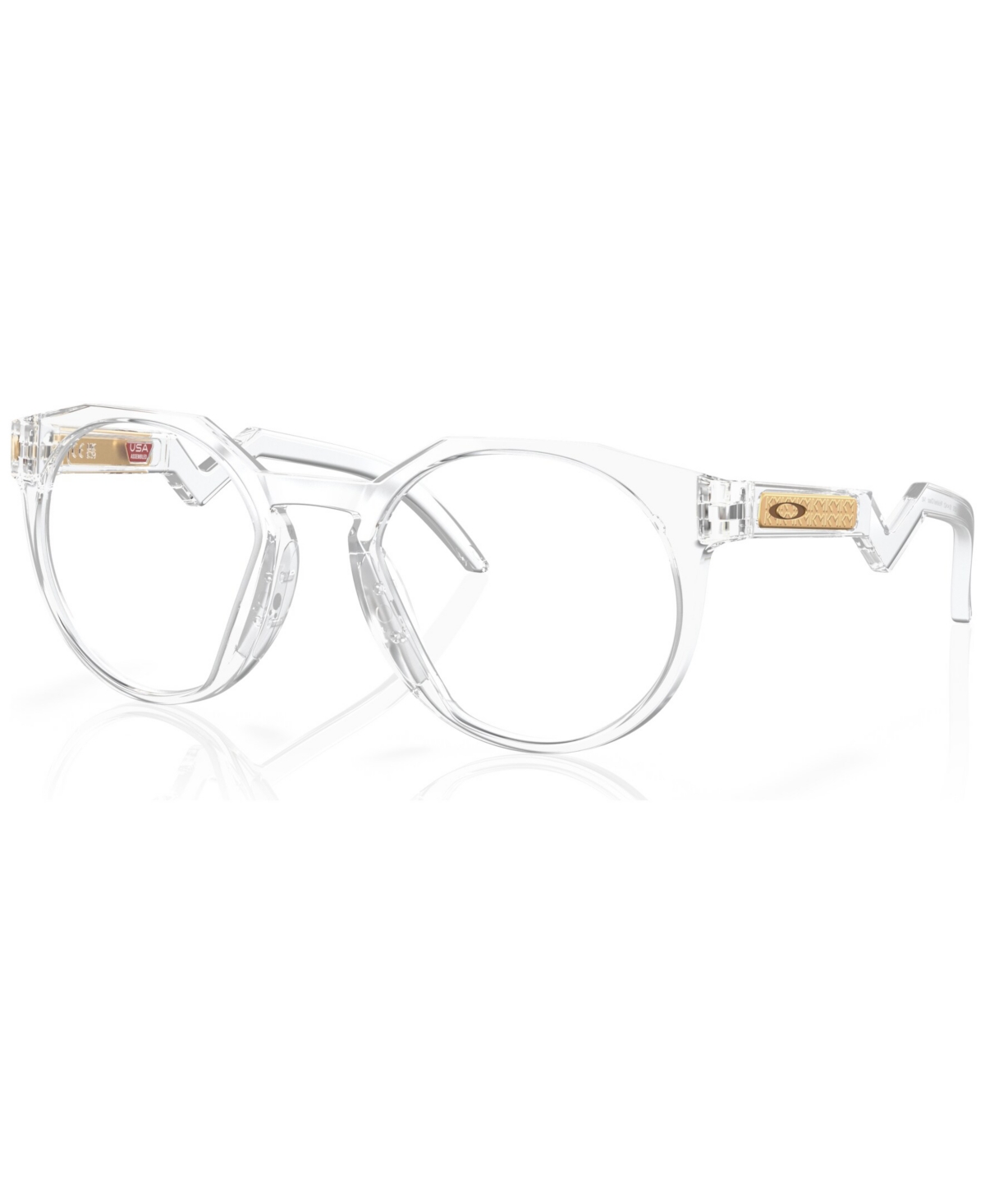 Oakley Men's Round Eyeglasses, Ox8139 50 In Polished Clear
