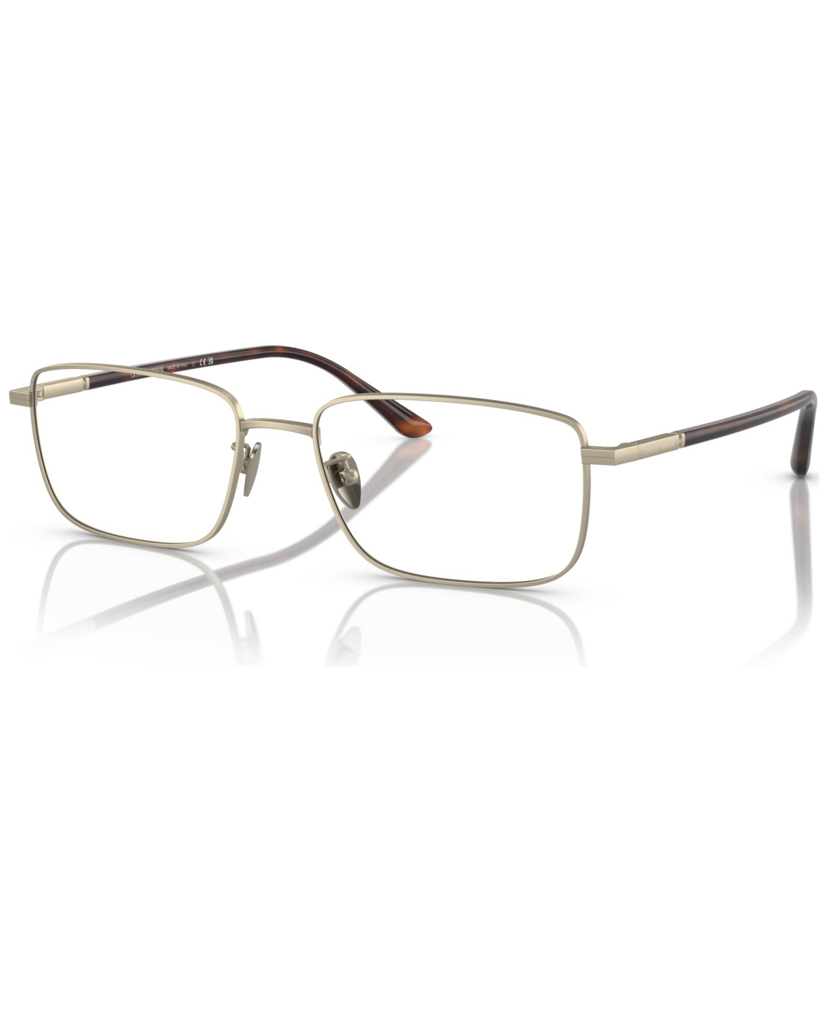 Giorgio Armani Men's Rectangle Eyeglasses, Ar5133 55 In Matte Pale Gold-tone