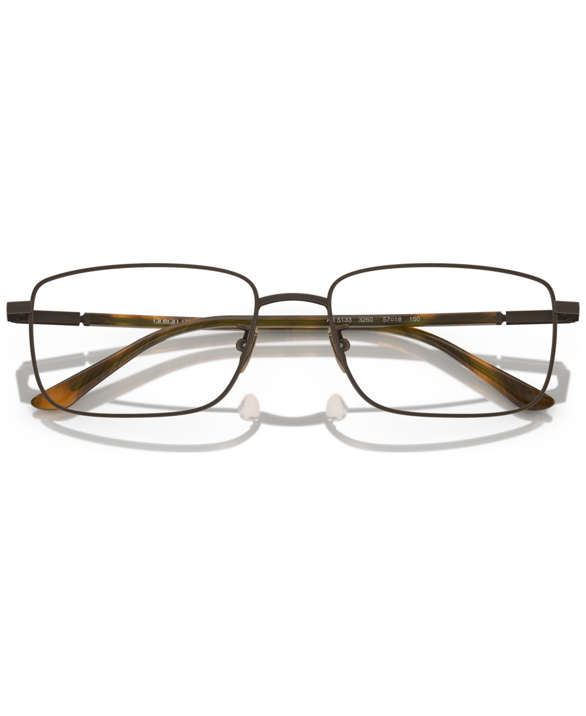 Giorgio Armani Men's Rectangle Eyeglasses, Ar5133 57 In Brushed Bronze