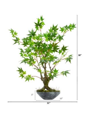 30" Maple Bonsai Artificial Tree in Planter
