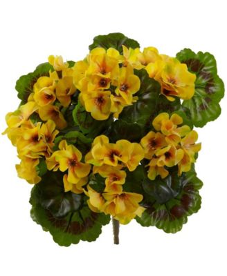 4-Pc. Geranium UV-Resistant Indoor/Outdoor Artificial Bush Set